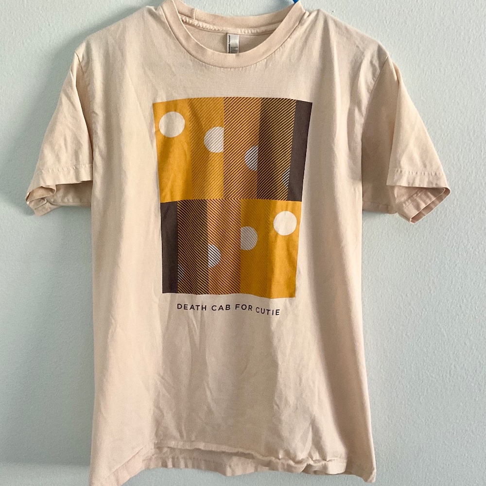 Vintage Death Cab for Cutie band Beige T-shirt Unisex size M by American Apparel